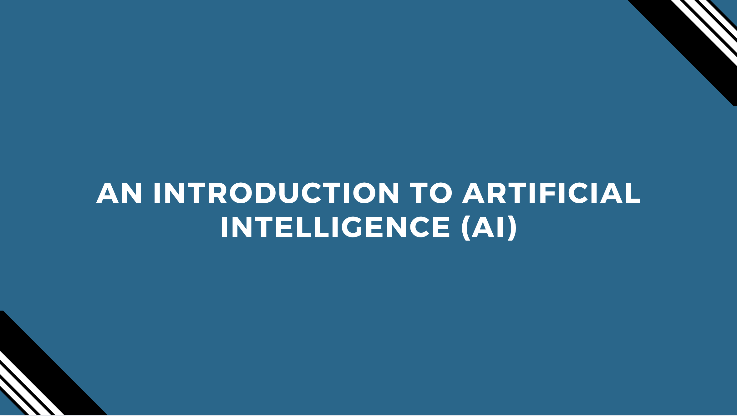 An introduction to Artificial Intelligence